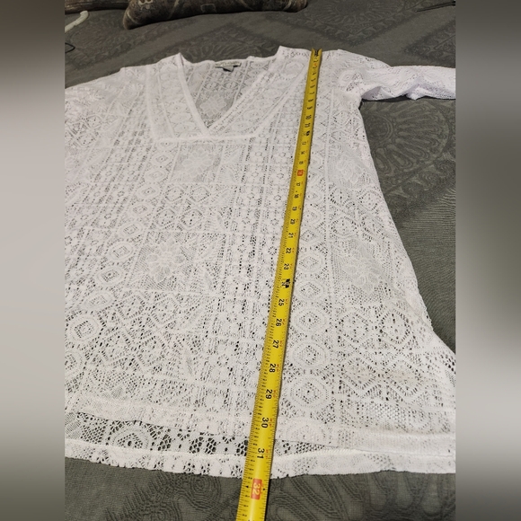 Elegant White Lace Swim Cover-Up - Picture 8 of 8